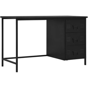 BERKFIELD HOME Royalton Desk with Drawers Industrial Black 120x55x75 cm Steel