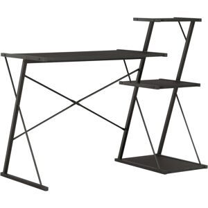 Berkfield Home - Royalton Desk with Shelf Black 116x50x93 cm