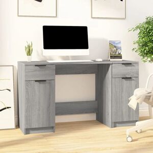 BERKFIELD HOME Royalton Desk with Side Cabinet Grey Sonoma Engineered Wood