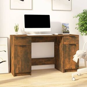 BERKFIELD HOME Royalton Desk with Side Cabinet Smoked Oak Engineered Wood