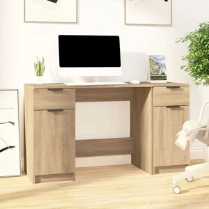 BERKFIELD HOME Royalton Desk with Side Cabinet Sonoma Oak Engineered Wood