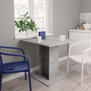 Dining Table Concrete Grey 80x80x75 cm Engineered Wood - Royalton