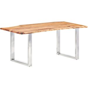 Dining Table with Live Edges Solid Acacia Wood 200 cm 3.8 cm - Royalton