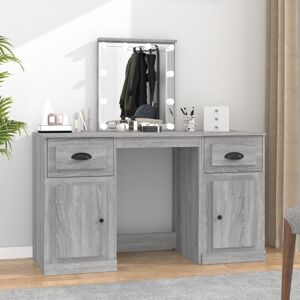 BERKFIELD HOME Royalton Dressing Table with led Grey Sonoma 130x50x132.5 cm