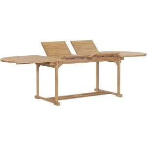 Royalton Extending Garden Table 180-280x100x75cm Solid Teak Wood Oval