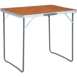 BERKFIELD HOME Royalton Foldable Camping Table with Metal Frame 80x60 cm