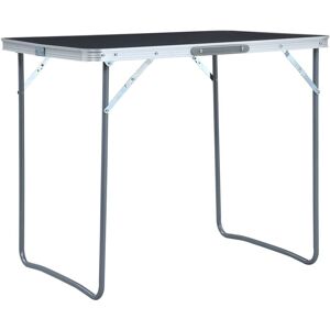 Berkfield Home - Royalton Foldable Camping Table with Metal Frame 80x60 cm Grey