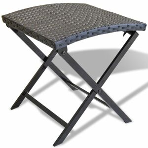 Berkfield Home - Royalton Folding Stool Poly Rattan Black