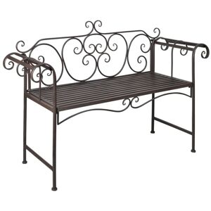 Berkfield Home - Royalton Garden Bench 132 cm Steel Antique Brown