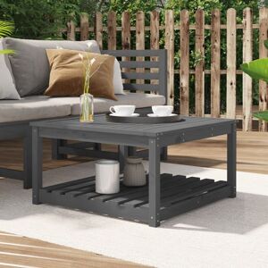 Garden Table Grey 82.5x82.5x45 cm Solid Wood Pine - Royalton