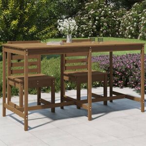 Garden Table Honey Brown 203.5x90x110 cm Solid Wood Pine - Royalton