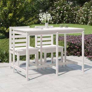 Royalton Garden Table White 159.5x82.5x110 cm Solid Wood Pine