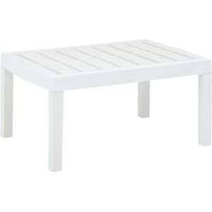 Garden Table White 78x55x38 cm Plastic - Royalton