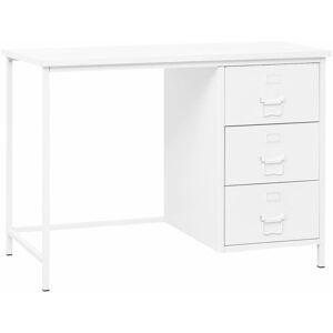 BERKFIELD HOME Royalton Industrial Desk with Drawers White 105x52x75 cm Steel