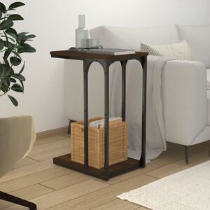 Side Table Brown Oak 40x30x60 cm Engineered Wood - Royalton