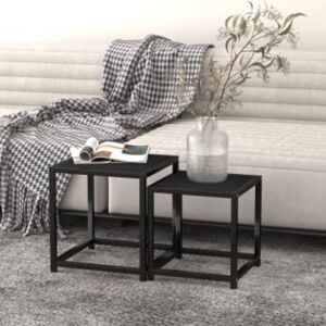 Tea Tables 2 pcs mdf Black - Royalton