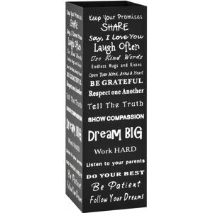 Berkfield Home - Royalton Umbrella Stand Text Steel Black