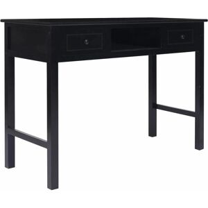 BERKFIELD HOME Royalton Writing Desk Black 108x45x76 cm Solid Wood Paulownia