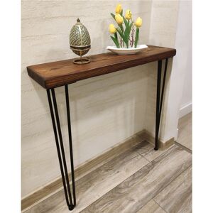 MODERIX Rustic Console Table 225mm Hairpin 3R 1016mm Dark Oak - Length 50cm