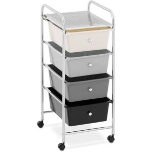 PHYSA Salon trolley Storage trolley 4 drawers black/grey brakes