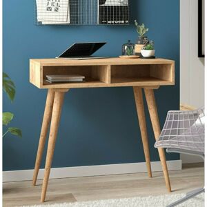 Uniquehomefurniture - Scandinavian Computer Desk Small Writing Table Nordic Modern Solid Wood Office