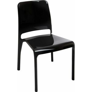 NETFURNITURE Rewan Set Of Four Spanity Black Stackable Chairs - Black