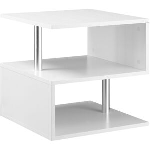 Coffee End Table Side tv Sofa Stand Living Room Office Furniture White - White - Homcom