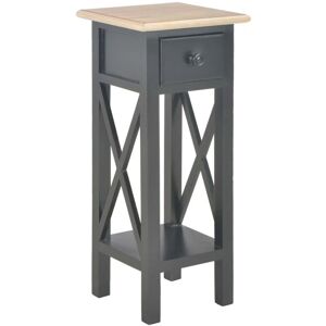 Side Table Black 27x27x65.5 cm Wood Vidaxl Black