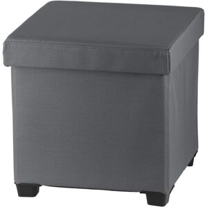 Multi-Purpose Storage Foot Rest Stool - dark grey - Dark Grey - Simpa