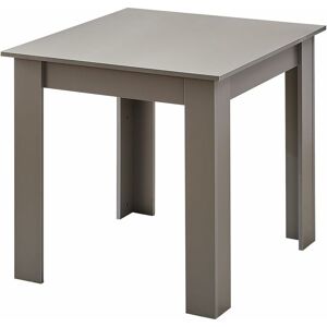 NICEME Small Dining Table 75x75cm Square Table High Gloss Table Top Kitchen Table Home Furniture (Grey) - Grey