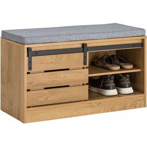 Shoe Bench with Removable Seat Cushion,FSR120-N - Sobuy