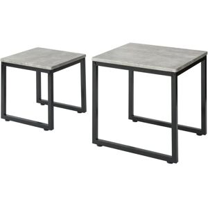 Nesting Tables, Set of 2 Coffee Table Side Table End Table,FBT42-HG - Sobuy