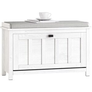 Shoe Bench with Flip-drawer and Seat Cushion White,FSR161-W - Sobuy