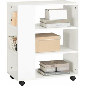 Office Storage 3 Tiers Storage Bookcase Side Table,FBT68-W - Sobuy