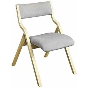 Wooden Padded Folding Dining Chair Office chair, Light Grey,FST40-HG - Sobuy