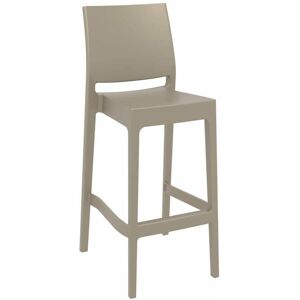 NETFURNITURE Spek Bar Stool 75 Taupe (Suitable For Outdoor) - Taupe