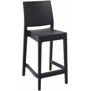 NETFURNITURE Spek Mid Height Bar Stool 65 - Black (Suitable For Outdoor) - Black