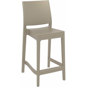 NETFURNITURE Spek Mid Height Bar Stool 65 Taupe (Suitable For Outdoor) - Taupe