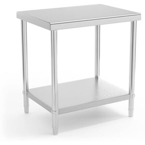 ROYAL CATERING Stainless Steel Work Table - 80 x 60 cm - 190 kg load capacity - Kitchen table