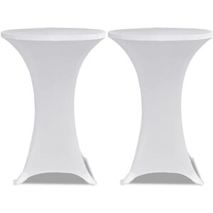 Berkfield Home - Standing Table Cover ø 60cm White Stretch 2 pcs