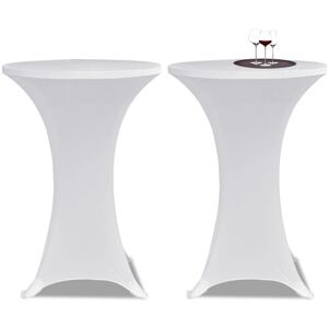 Berkfield Home - Standing Table Cover ø 60cm White Stretch 2 pcs