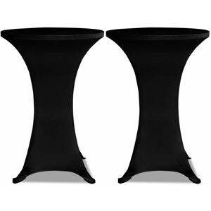 Berkfield Home - Standing Table Cover Ø60cm Black Stretch 2 pcs