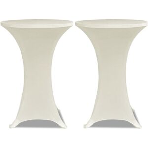 Berkfield Home - Standing Table Cover Ø60cm Cream Stretch 2 pcs