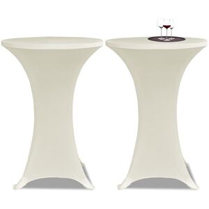 Berkfield Home - Standing Table Cover Ø60cm Cream Stretch 2 pcs