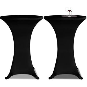 BERKFIELD HOME Standing Table Cover Ø70cm Black Stretch 2 pcs