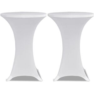 Berkfield Home - Standing Table Cover Ø70cm White Stretch 2 pcs
