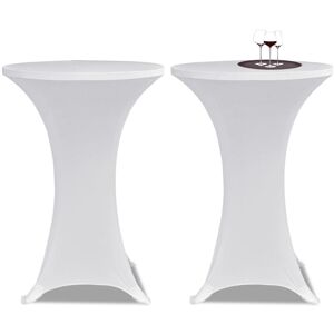 Berkfield Home - Standing Table Cover Ø70cm White Stretch 2 pcs