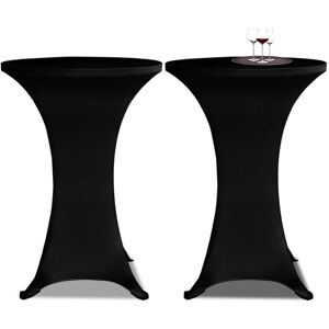 Berkfield Home - Standing Table Cover Ø80cm Black Stretch 2 pcs