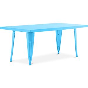 PRIVATEFLOOR Rectangular Children's Table - Industrial Design - 120cm - Stylix Turquoise Steel - Turquoise