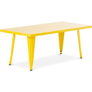 Privatefloor - Rectangular Children's Table - Industrial Design - 120cm - Stylix Yellow Steel - Yellow